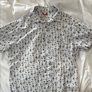 Iron & Resin White Shirt with Black Pattern